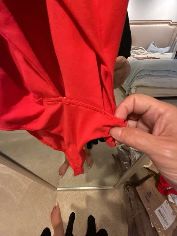 Intimately Free People Solid Red Sleeveless Criss-Cross Back Bodysuit - Image 5