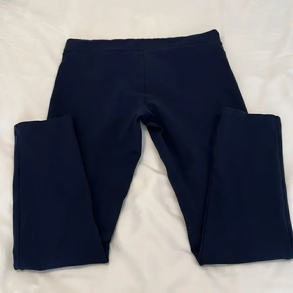ActiveUSA szL blue elastic wrap front waist leggings great closet staple GUC - Image 3