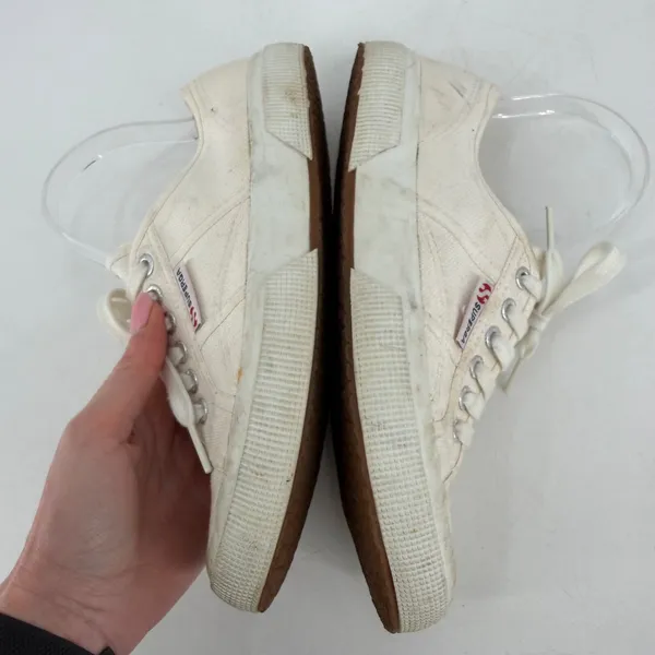 Superga 2750 Cotu Classic Women Size 39 White Canvas‎ Sneakers Minimalist Casual - Image 4