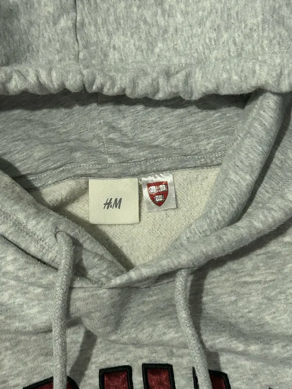 Harvard H&M Hoodie Grey Oversized University - Image 3