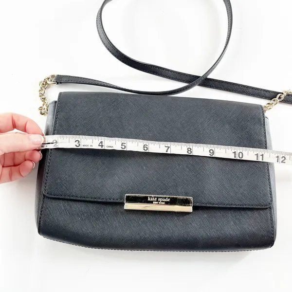 Kate Spade New York Maiden Way Saffiano Remi Crossbody Bag Black - Image 8