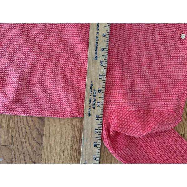 Fabletics Top Size Small‎ Red Henley Crop Long Sleeve Ribbed Y2K Style Babydoll - Image 5