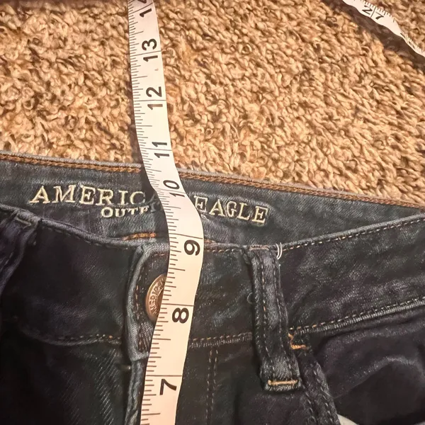 American Eagle Outfitters Hi-Rise Jeggings Dark Wash Women's‎ Jeans - Image 6