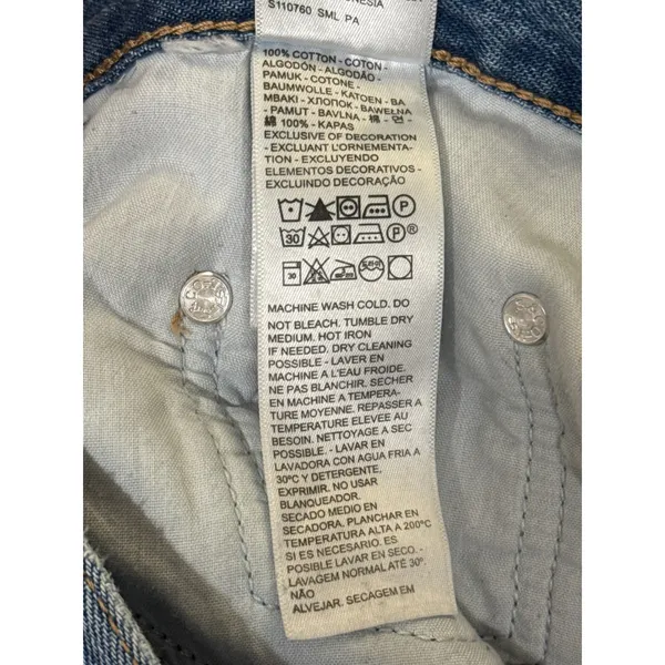 Levi's SilverTab 94 Baggy Jeans Womens 27 Light Wash Distressed Ripped Denim 90s - Image 8