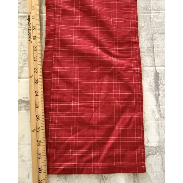 NWT Von Dutch Red Plaid Lounge Pants Y2K Logo Button Fly Pajama Bottoms Sz S - Image 6