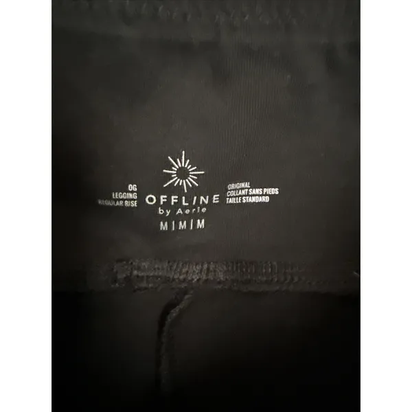 Offline By Aerie, Black OG Leggings Athletic Athleisure‎ Size Medium - Image 6
