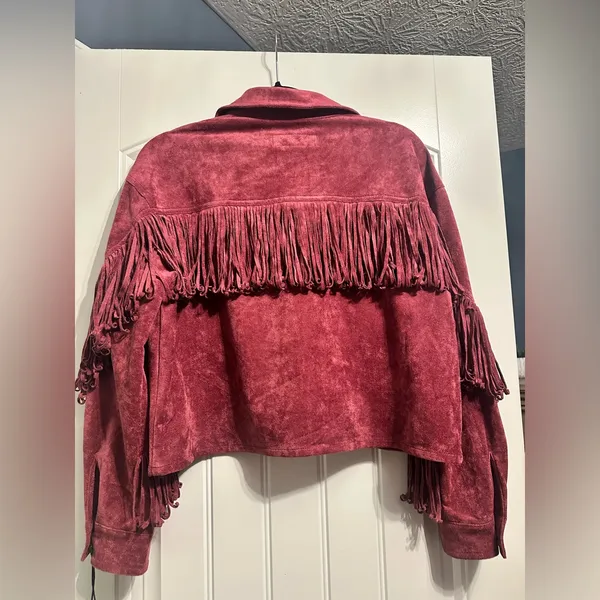 BLANK NYC & Free People vegan suede fringe jacket - Image 8