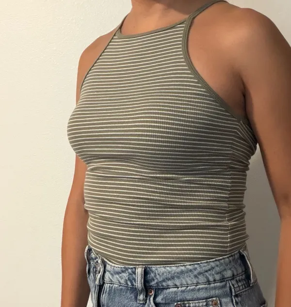 abercrombie stripe halter top bodysuit - Image 4