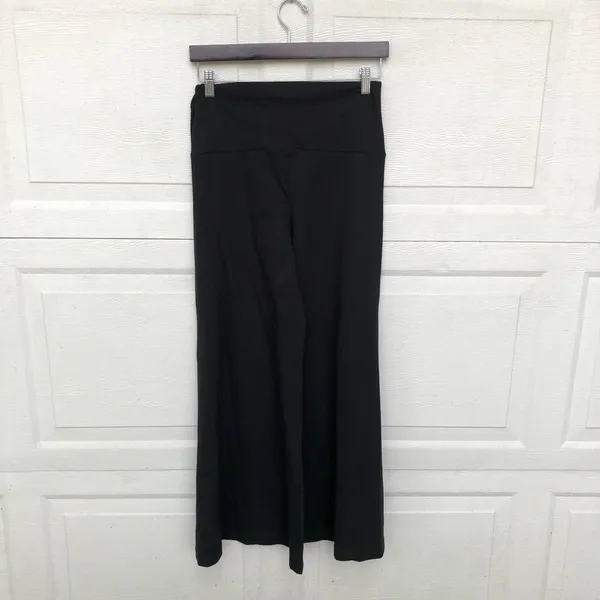 OMRA Women’s Pants Black Wide Leg Knit Drawstring Medium - Image 3