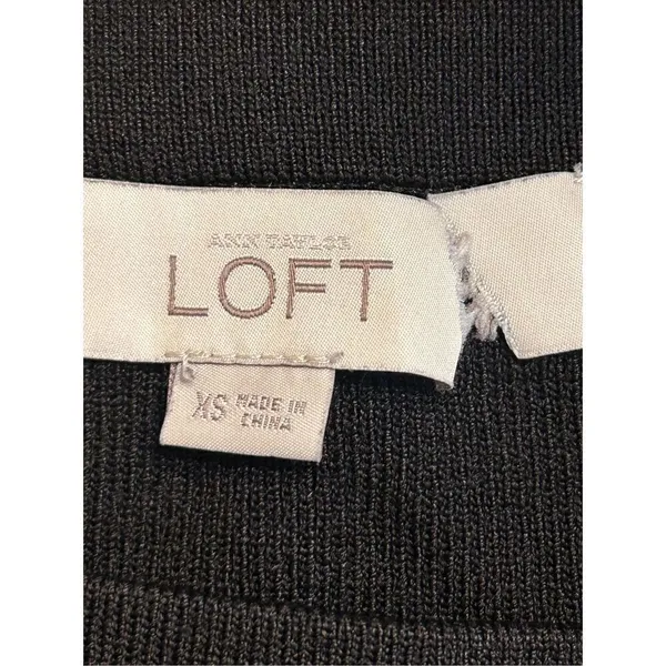 Loft black ribbed mini skirt size XS (4236) - Image 3