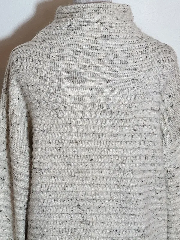 Madewell Speckled Cream Mock Neck Sweater Size Small - Image 6