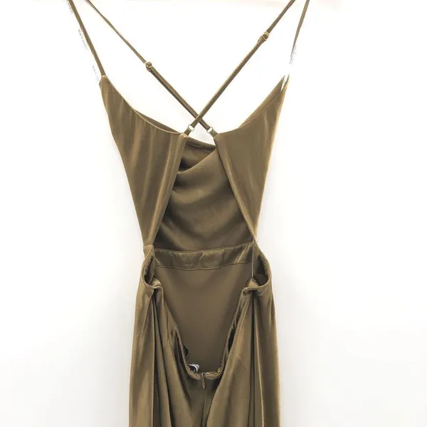 Shona‎ Joy Thalia Bias Cut Out Midi Dress in Cumin - Image 8