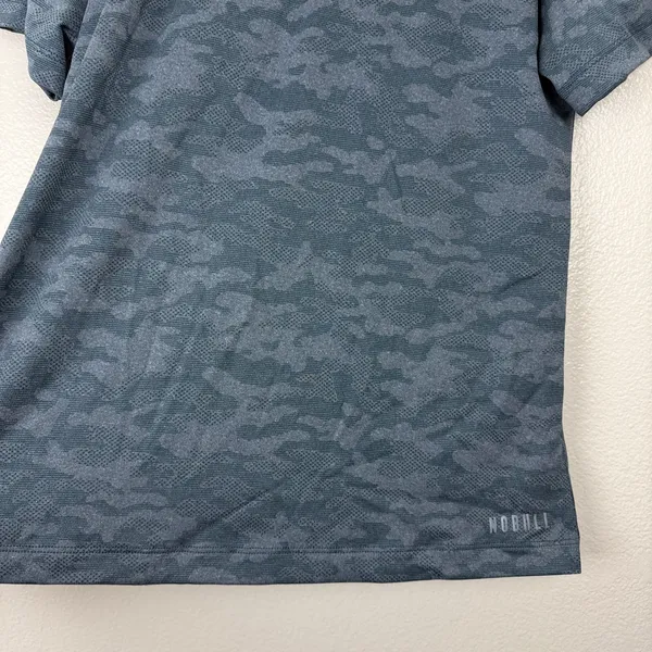 Nobull Polo Womens Medium Blue Camo Short Sleeve Athletic Golf Shirt NWT - Image 4