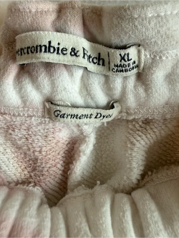 Abercrombie & Fitch Cloud Paperbag Shorts Blush Pink Tie Dye Size XL - Image 5