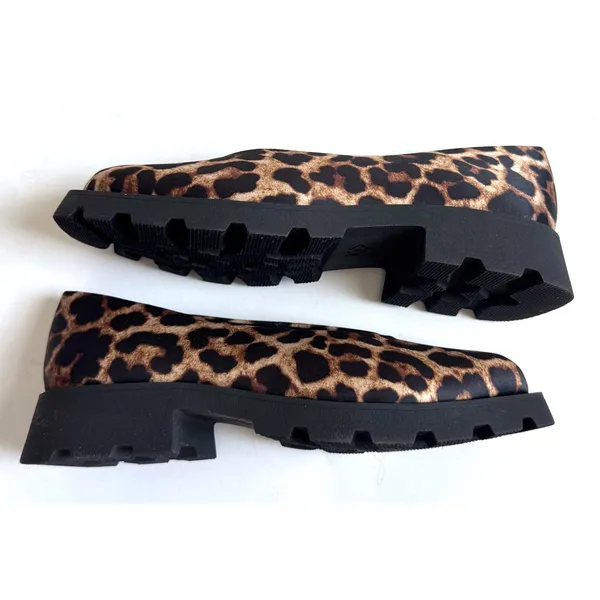 Katy Perry Daarling Leopard Print Slip On Flat Loafer Black Tan Size 5.5 NEW - Image 6