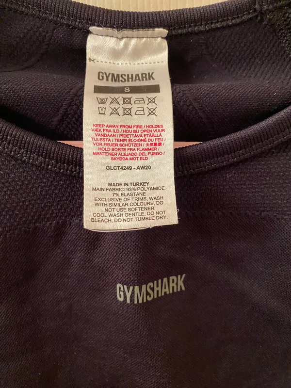Gymshark Flex Long Sleeve Crop Top Cut Out Size Small Black - Image 3