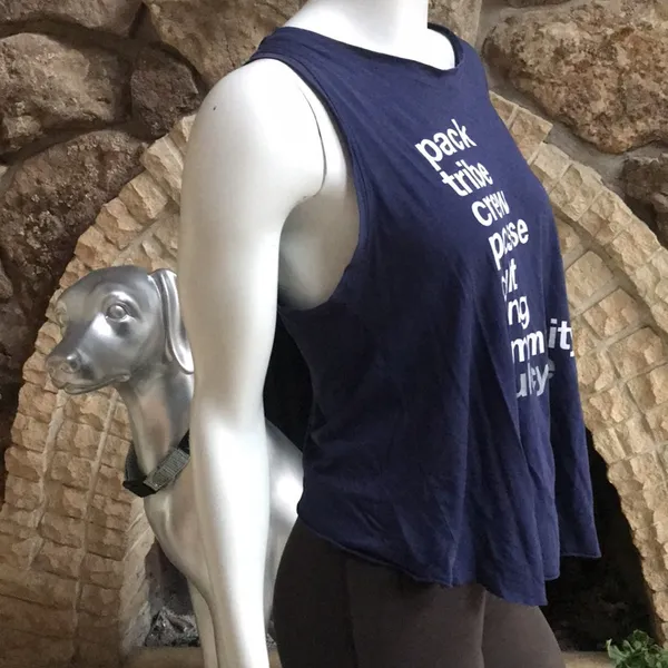 SoulCycle Pack Tribe Open Back Tank Blue Women's Size Small - Image 2