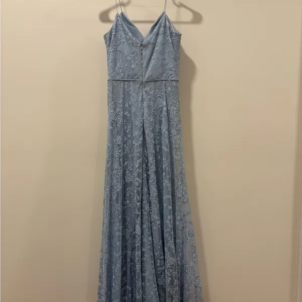 MARINA Light Blue Lace Maxi Dress bridesmaid/prom dress - Image 5