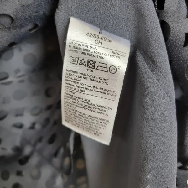 Banana Republic Women's Black Small Blouse Boat Neck Trumpet Sleeve‎ - Image 5