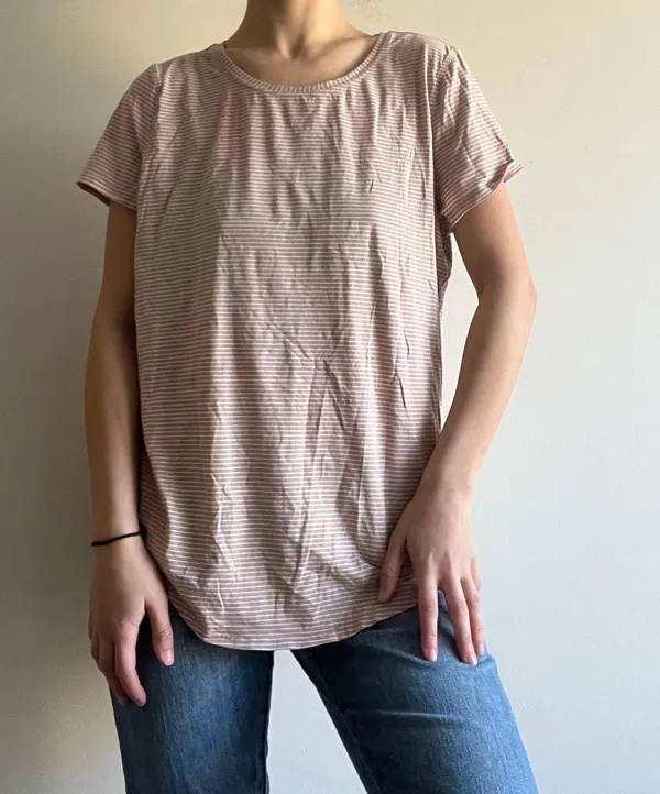 Lululemon Tan Striped  Shirt - Image 7