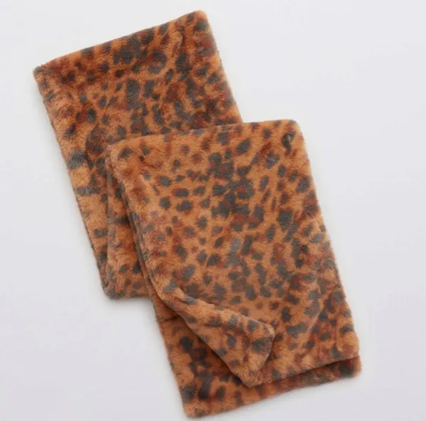 Aerie FAUX FUR LEOPARD PRINT SCARF - Image 2