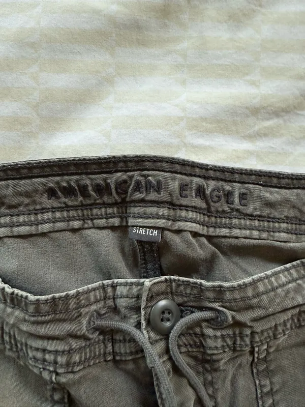American Eagle Dreamy Drape Stretch Super High-Waisted Baggy Wide-Leg Pant - Image 3