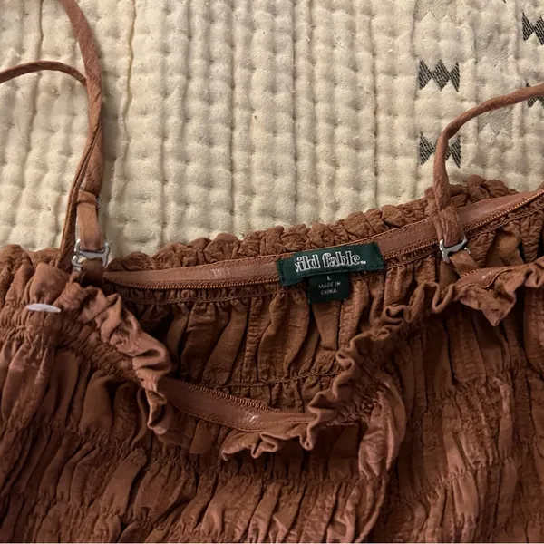 Wild Fable Rust Babydoll Convertible Dress - Image 3