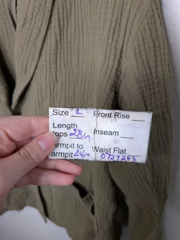 Madewell Womens Olive Green Cotton Lightspun Dorset blazer Large - Image 7