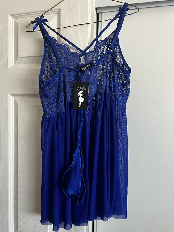 Women’s blue baby doll set Size XXL - Image 2