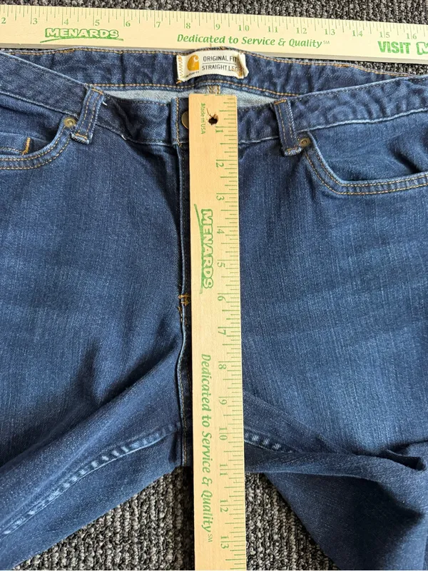 Carhartt Original Fit Straight Leg Denim Jeans Women’s Size 14 Short - Image 2
