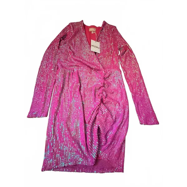 Party Hop Dress in Pink Magenta - Image 2