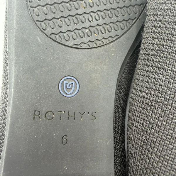 Rothy’s The Flat Black Round Toe Slip On Size 6 Knit Comfort Classic‎ Washable - Image 8
