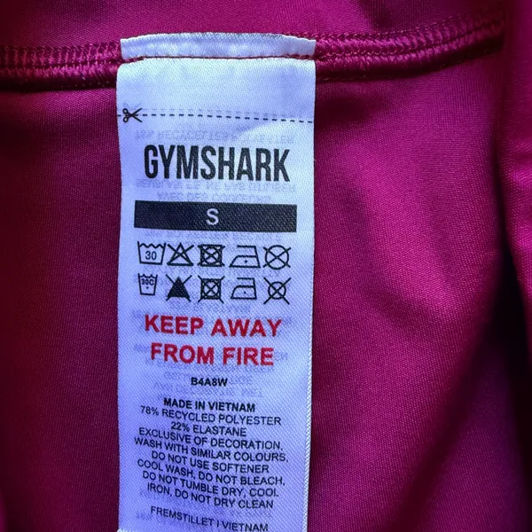 Gymshark Women's Burgundy Gym Shorts - Image 7
