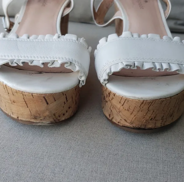 Kate Spade Frilly Platform Wedges, Size 8 - Image 12