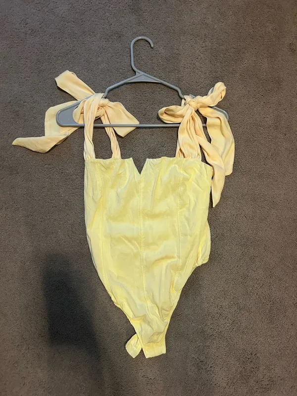 Yellow Free People Bodysuit - Image 4
