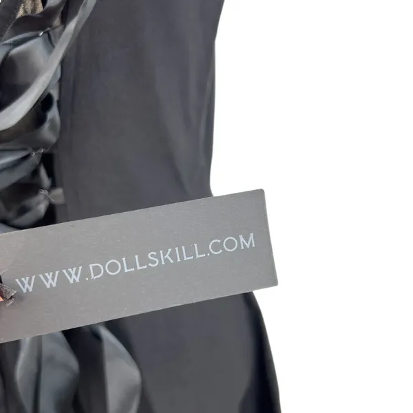 Dolls Kill Widow Darkest Desires Lace Mini Dress Corset‎ Lace-Up Black Size XL - Image 14