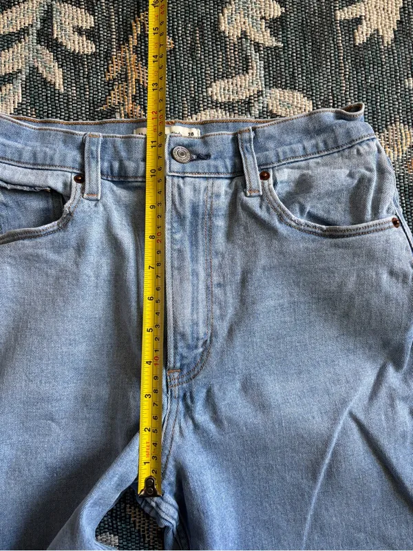 Abercrombie & Fitch Curve Love The Ankle Straight Ultra High Rise Jeans Size 28 - Image 5