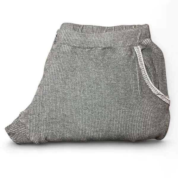 PE Nation Comfortcore Soft Grey Waffle Knit Cropped Jogger Sweatpants — MEDIUM - Image 5