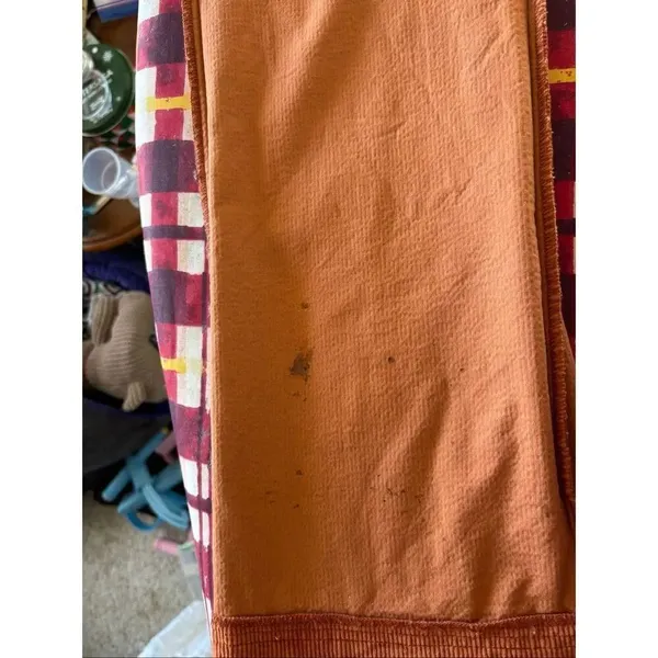 By Anthropologie Orange Corduroy Cropped Flare Pants Patch Pockets Size 6 - Image 12