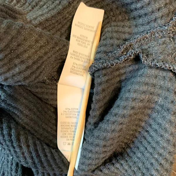 OFFLINE by Aerie‎ Waffle Knit Henley Top Long Sleeve Thumb Hole Small Cozy - Image 7
