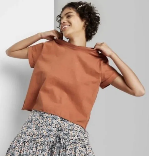 Wild Fable - Women's Short Sleeve Crop Top- Small, New - Image 3