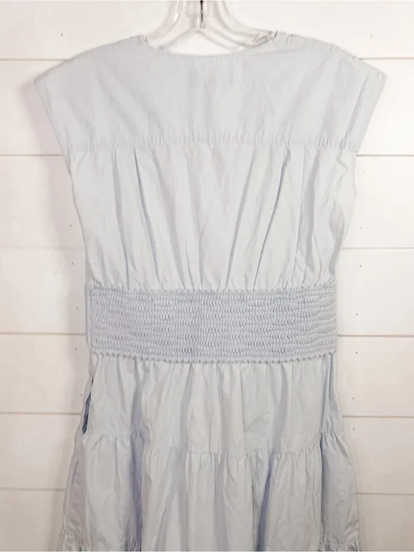 Derek Lam Light Blue Poplin V-Neck Tiered Midi Dress EUC US Size 4 MSRP $398 - Image 12