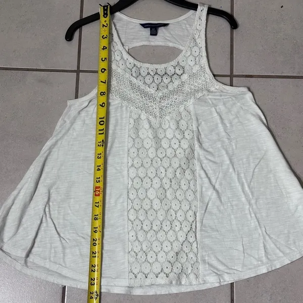 American eagle Women sleeveless white top size‎ S - Image 5