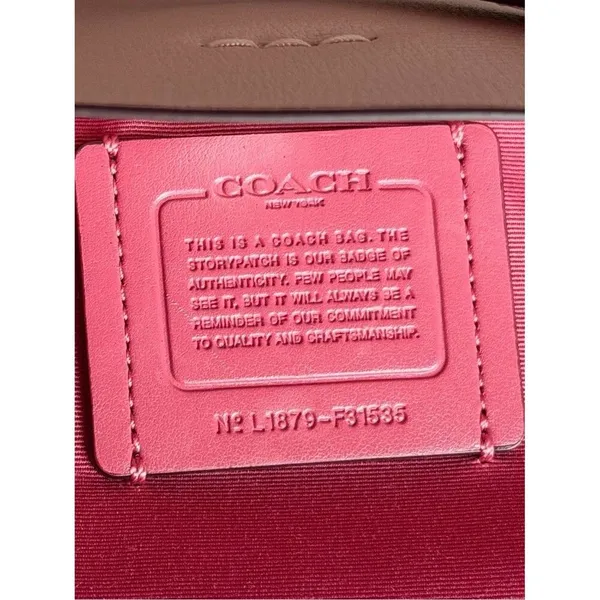 Coach’s Avenue Tote Pink Leather Shoulder Bag Large Work Everyday Carry F31535 - Image 2