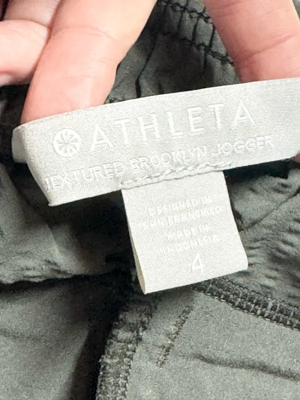 Athleta Textured Brooklyn Joggers - Mountain Olive - Size: 4 - Image 4
