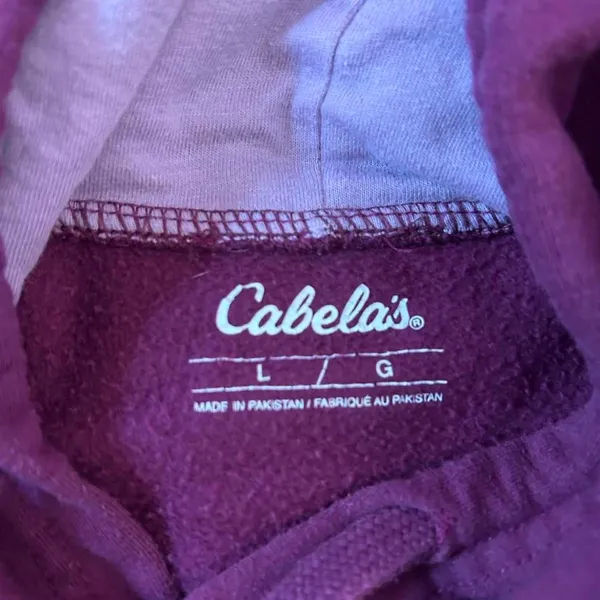 Cabela-s Women's Purple and Burgundy Hoodie - Image 3