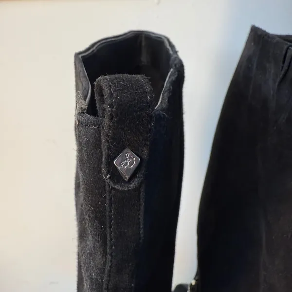 Sam Edelman Black Suede Knee‎ High Block Heel Pointed Toe Thora Boots Womens 6 - Image 6