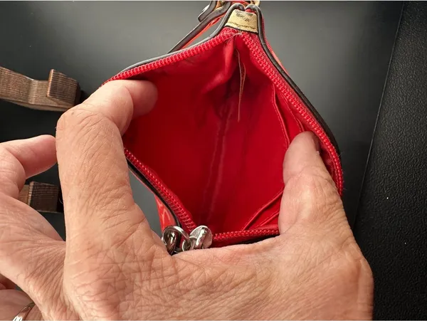 Coach Red Signature Wristlet Pouch - Image 6