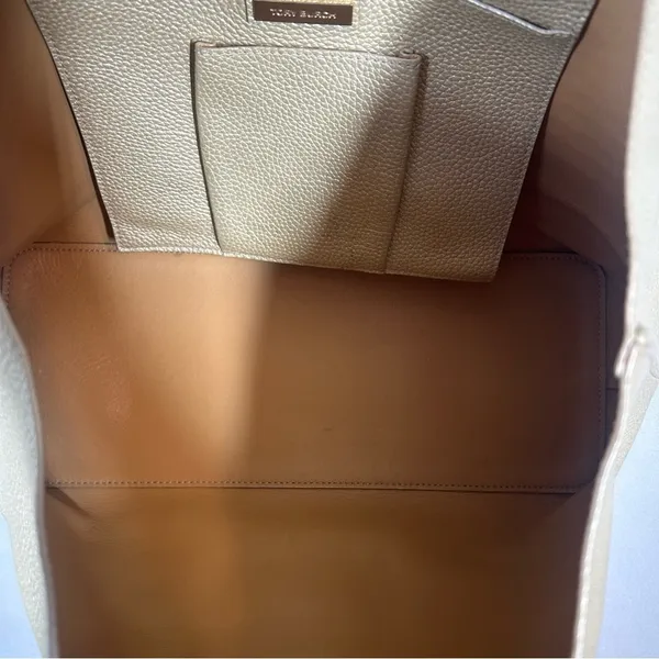 Tory Burch | NWOT Metallic Perry Leather Tote Golden Large Purse Shoulder Bag - Image 9