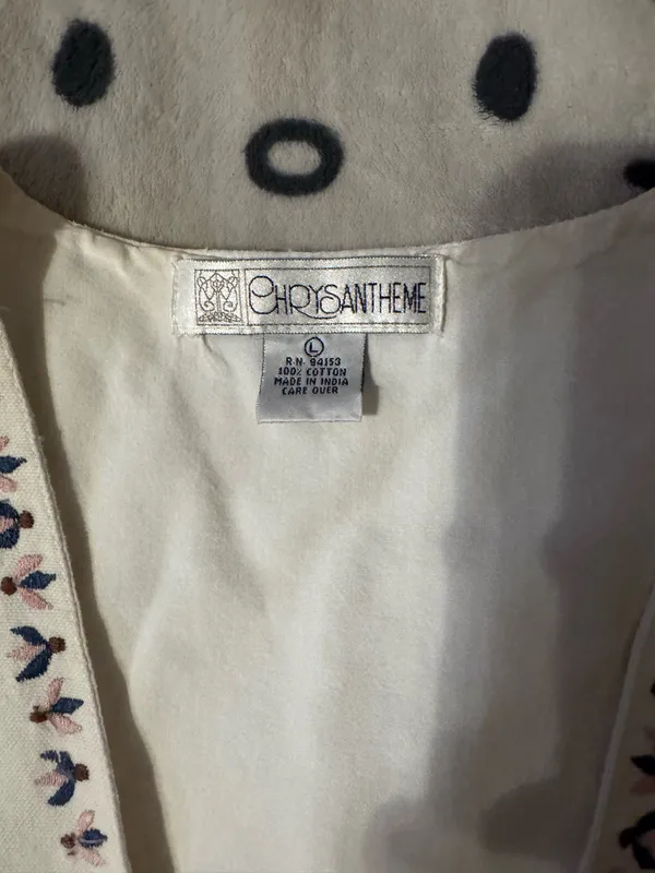 Vintage Chrysantheme Embroidered Floral Vest - Image 2